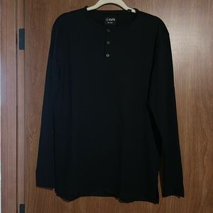 CUTS LS Henley Split Hem